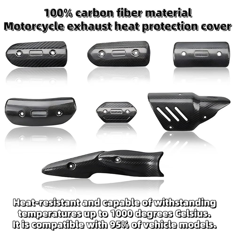 Cubierta del tubo de escape de la motocicleta cubierta de protección térmica silenciador Protector del tubo de conexión Protector Anti-escaldado Cubre escape moto(F Model)