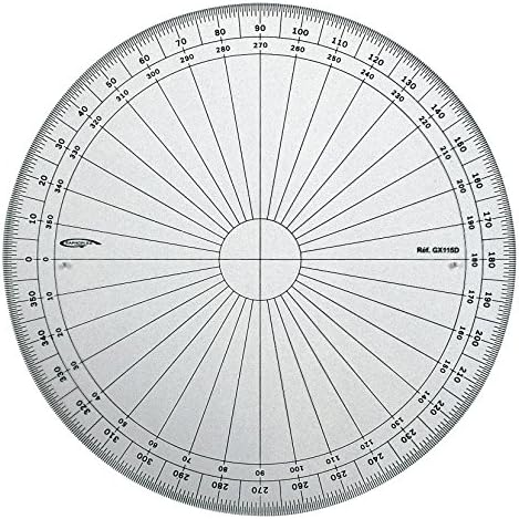 Graphoplex gx115d Full Circle Protractor Clear