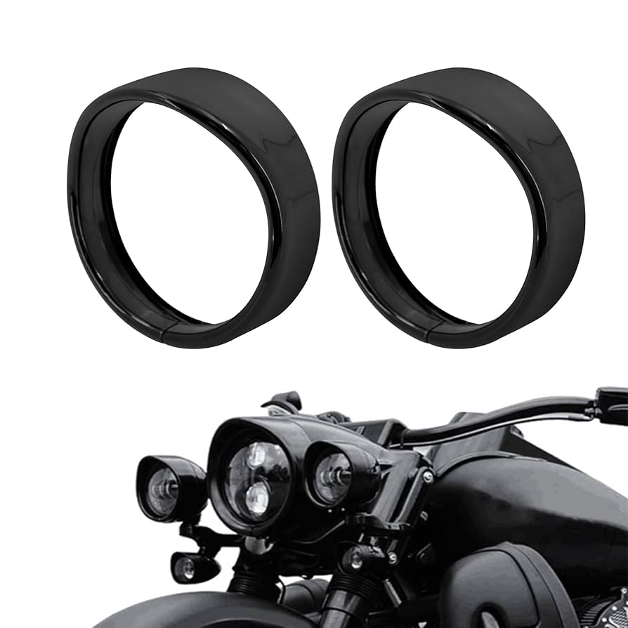 Aazon.co: 7" Headlight Tri Ring Decorate Visor + 4.5" Fog Light Tri
