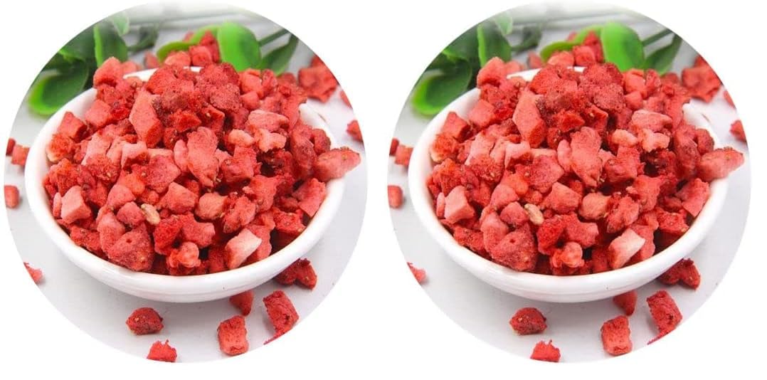 Dried treats Dried Strawberrry Dice 750 Grams (250 Grams X 3) – Juicy, Sweet and Chewy Snack Rich in Vitamins & Fiber | No Added Sugar | Loved by Kids, Travellers and Cooking Friendly Moms | Cubic Shapes of Vegan Starwberries | Easy to Pack for Trips, or Decorating Cakes, Cupcakes, Ice-Cream and More | Freeze-Dried Strawberries | Dehydrated Dry Fruit-image-15