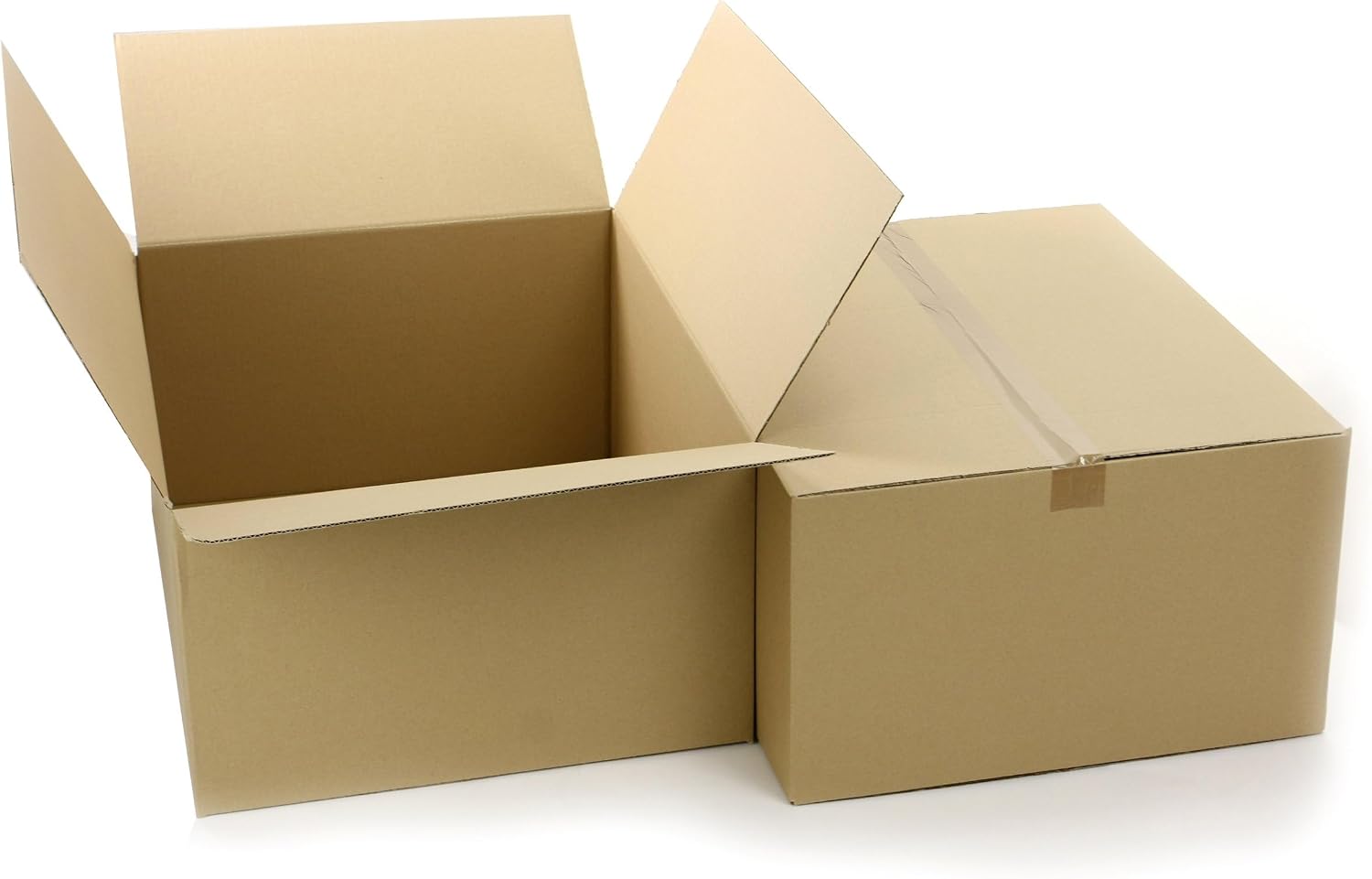 10x Folding Cardboard Boxes 500 x 400 x 300 mm E-commerce Cardboard Single Corrugated 400 g Brown Cardboard Packaging Postal Box