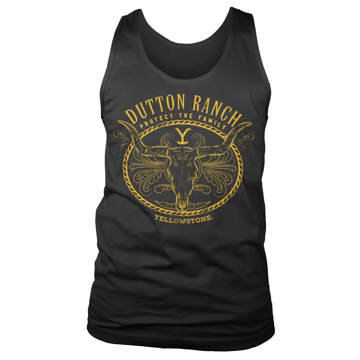 Yellowstone Officially Licensed Protect The Family Mens Tank Top Vest (Black), Medium