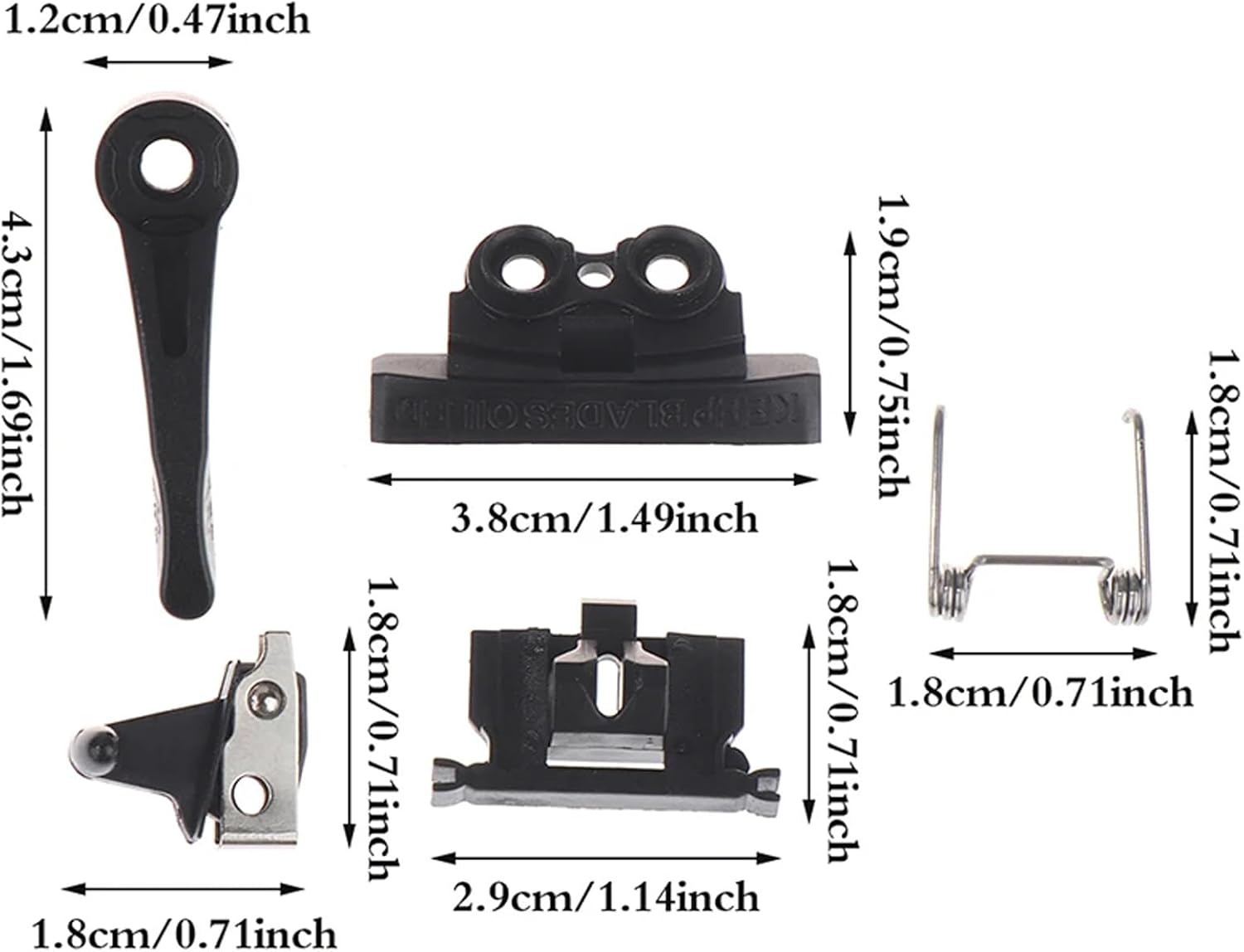 Lever Replacement Set for Hair Repair, Brown