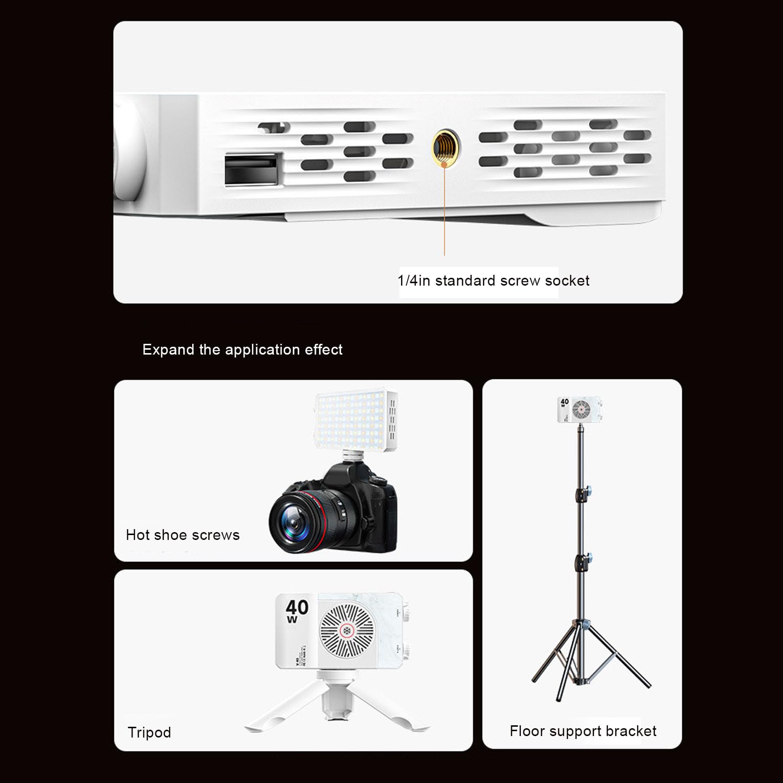 Asixxsix Pannello Luci Video RGB, 120 LED 40W 14000LX 2500-9000K CRI96+ Luce di Riempimento con Batteria 4400mAh Fascio Ampio 160°, per Creatori di Contenuti Fotografici