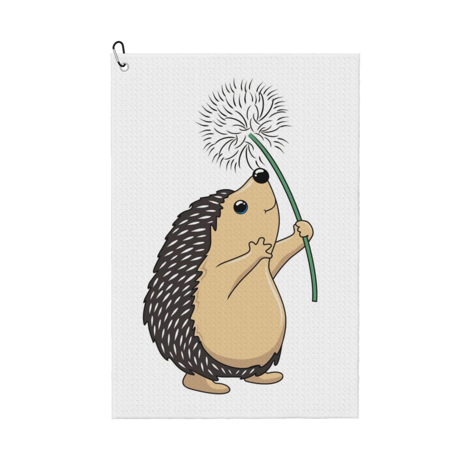 Hnnkloy Hedgehog Animal, 16x24 in Portable Waffle Golf Towels with Carabiner Clip for Golf Bag