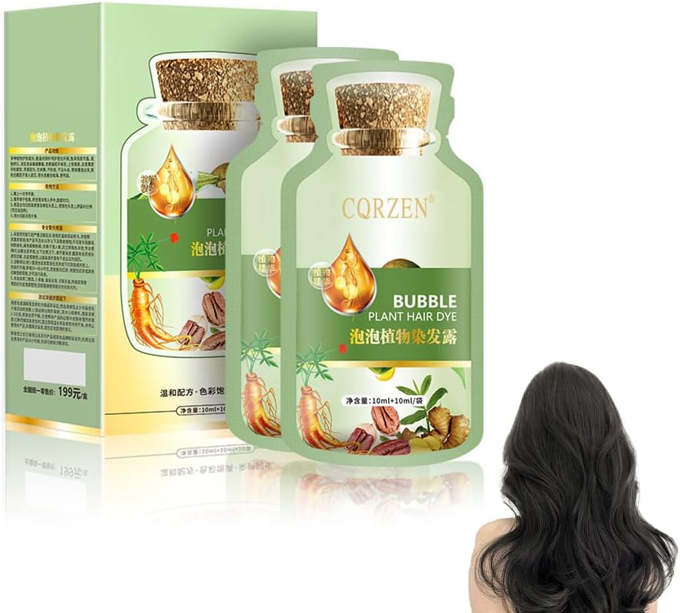 Hair Color For Women,Natural Plant Hair Dye Shampoo,Plant Bubble Hair Dye Can Be Their Own Happy Hair Cream For Men And Women Pure Plant Extract Bubble Dye 20Ml (Dark Brown, 1PCS 20ML)