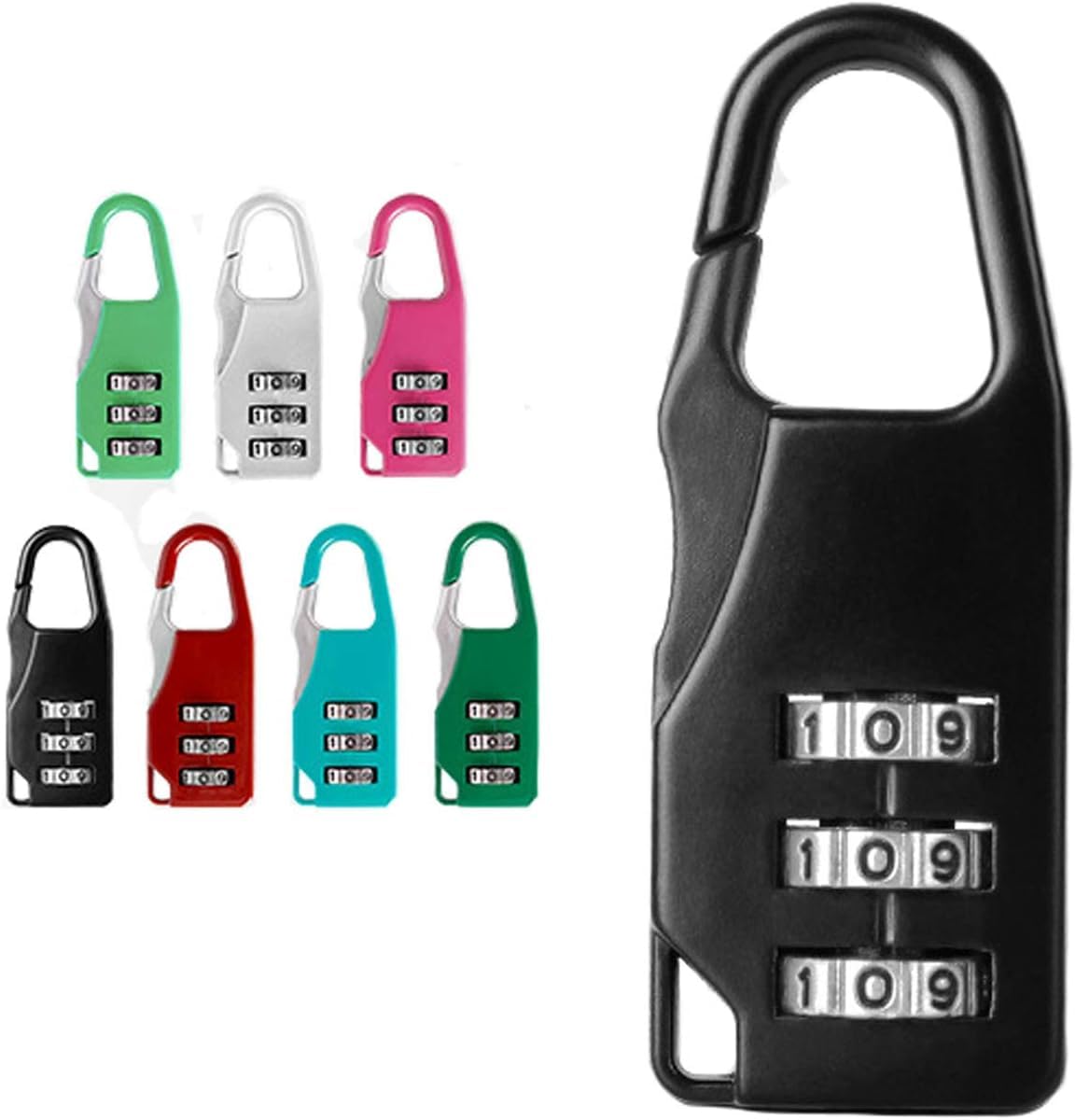 Portal AE Mini Code Lock 3-Wheel Combo For Backpacks, Purses & Travel Assorted Color (1 Piece)