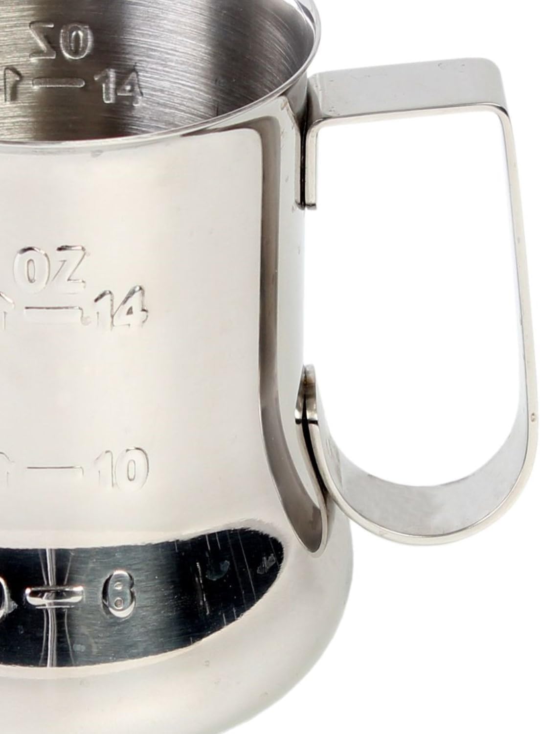 TrueCraftware- 18 oz Stainless Steel Espresso Milk Steaming Pitcher with Measuring Scale- Steaming Pitcher Coffee Bar Cappuccino Barista Tools Milk Jug Steamer Frother Cup