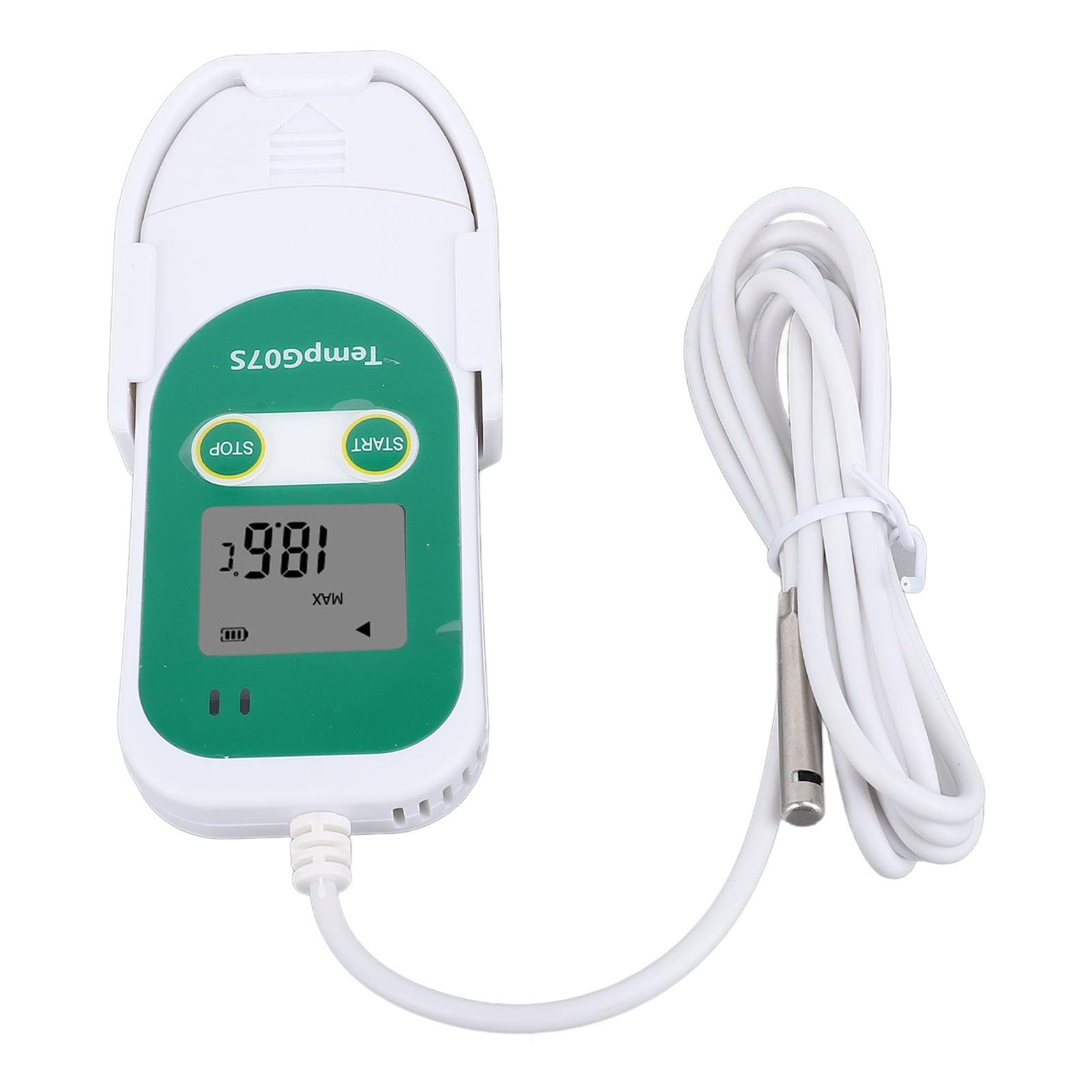 Temperatur-Feuchtigkeits-Datenlogger, Digitaler USB-Temperatursensor mit PDF-CSV-Datenberichten und Konfigurierbaren Aufzeichnungsintervallen, Feuchtigkeitsmonitor mit Externer Sonde für Kälte