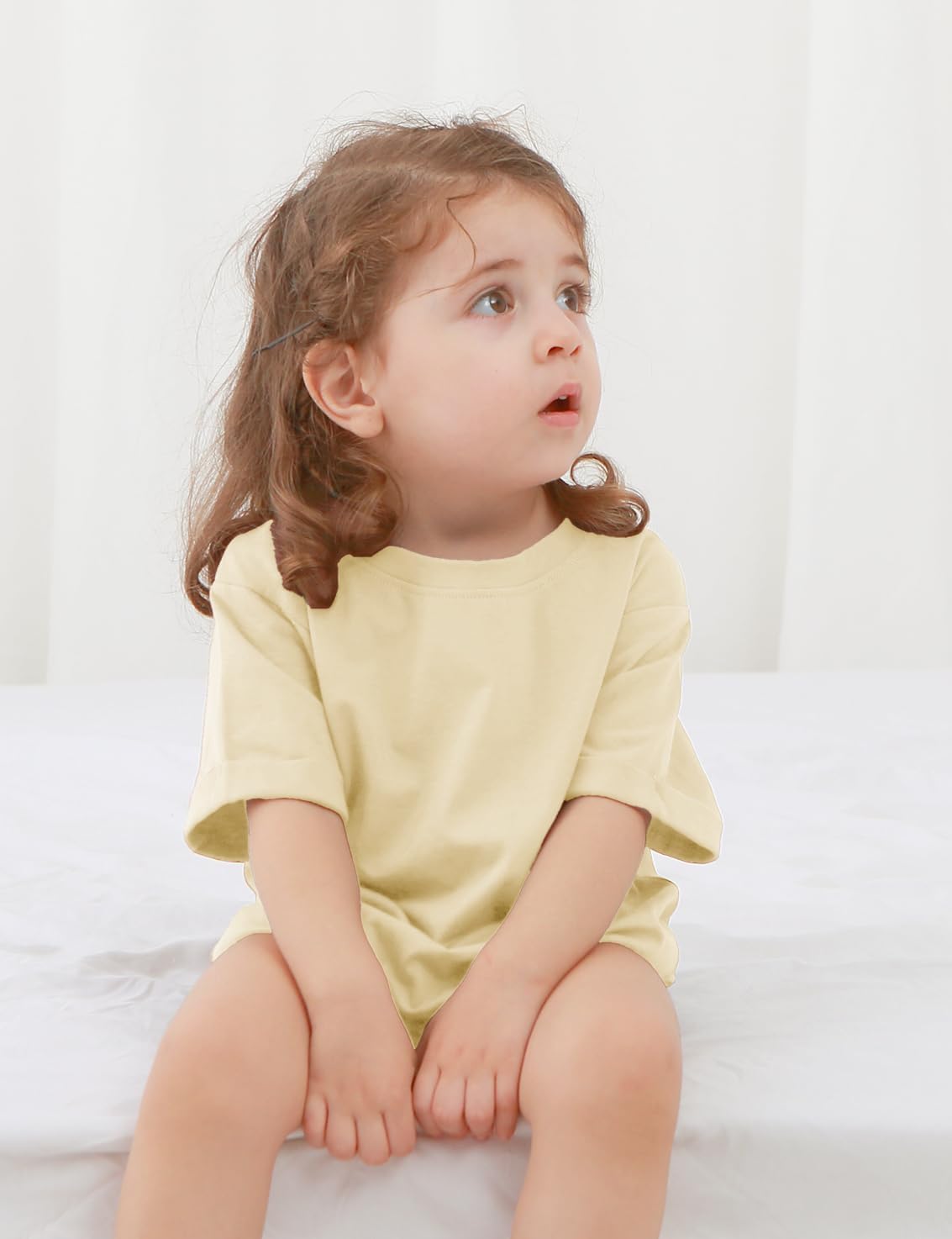 Jimonda Baby Bubble Romper Boy Girl Solid Color T-Shirt Outfits Short Sleeve Bodysuit Organic Cotton 2Pcs - Image 2