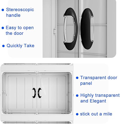 Miniatura 7 de Organizador plegable para zapatos, armario plegable para zapatos, caja de almacenamiento de 9 niveles a 36 pares de ancho de 35.8 pulgadas,