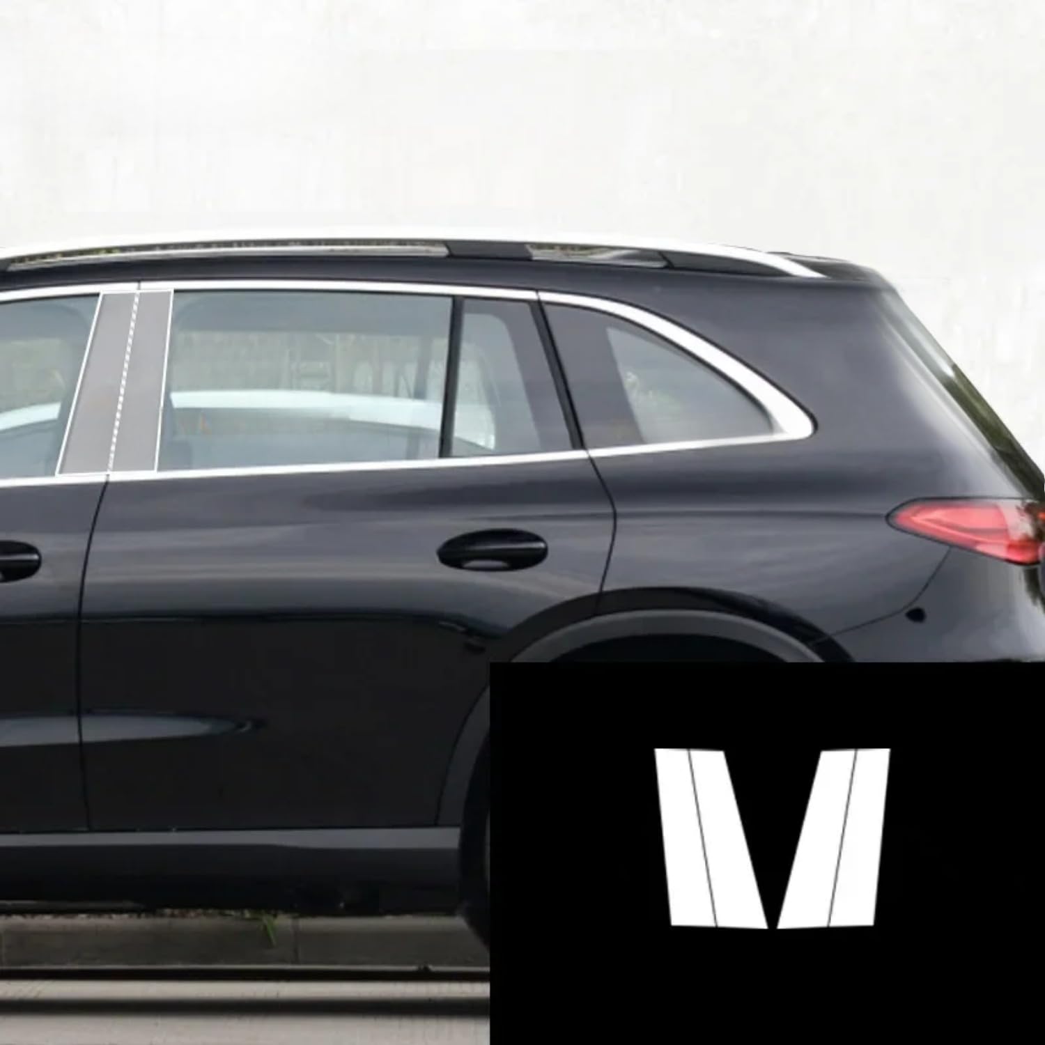 Pellicola protettiva PPF per carrozzeria auto B C, pellicola protettiva in TPU trasparente, per Mercedes Benz X254 GLC 2023-2024 (trasparente)