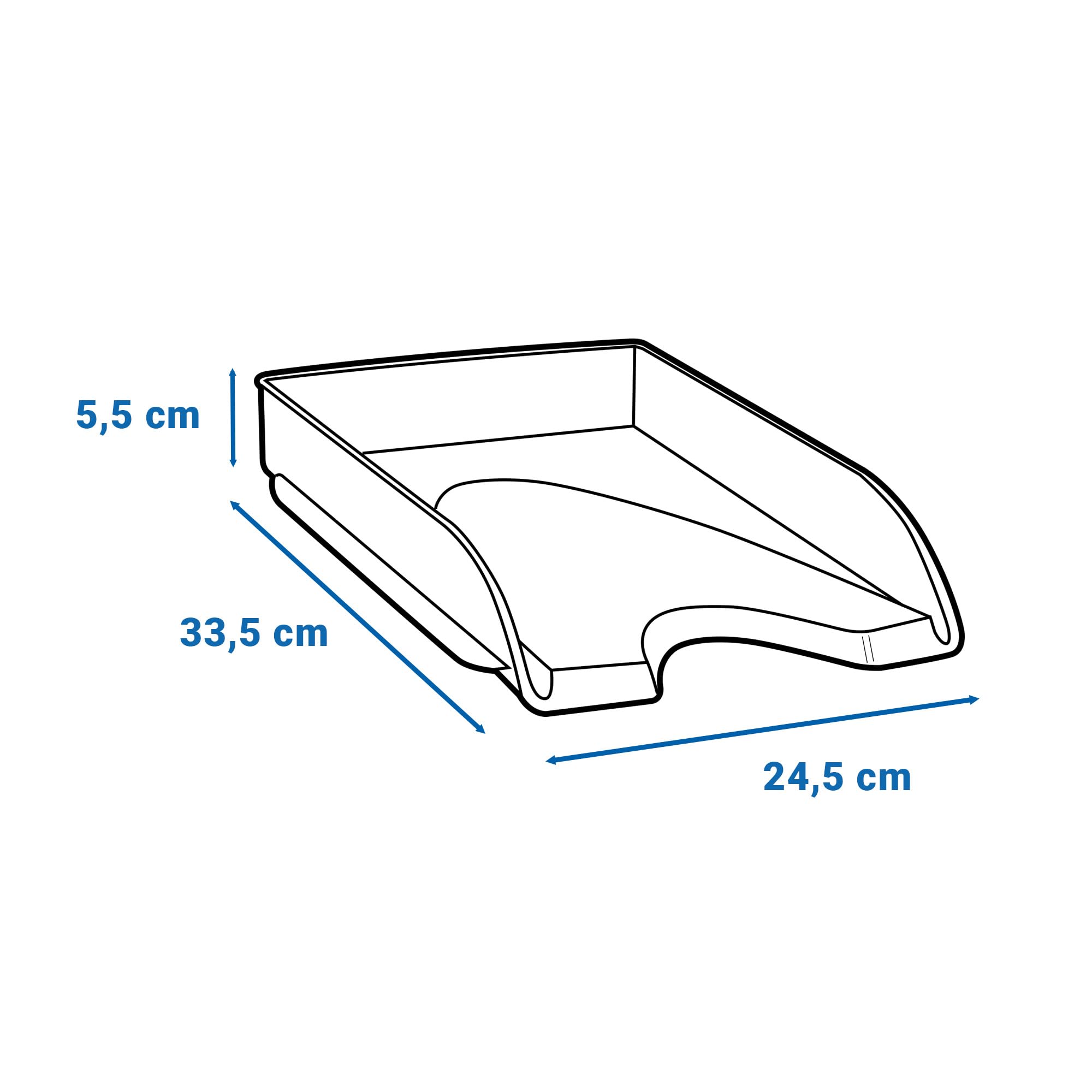 CEP Lot 5 Corbeilles à courrier Banette Organiseur Energy Gloss Rangement Bureau Papier A4 24x32cm