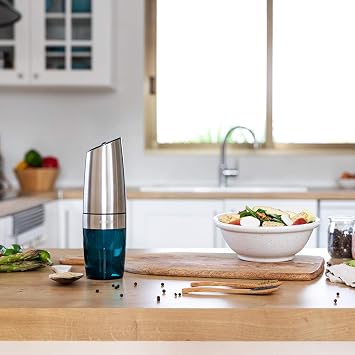 Cecotec InstantMill Gravity Electric Coffee and Spice Grinder, Stainless Steel Housing with Gravity Function, Ceramic Grinder, Adjustable Grinding Level, Acrylic Window, Built-in LED Light