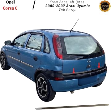EBAL OTO AKSESUAR Krom Bagaj Alt  tas  2000-2007 Aras  P. elik Opel Corsa C ile uyumlu