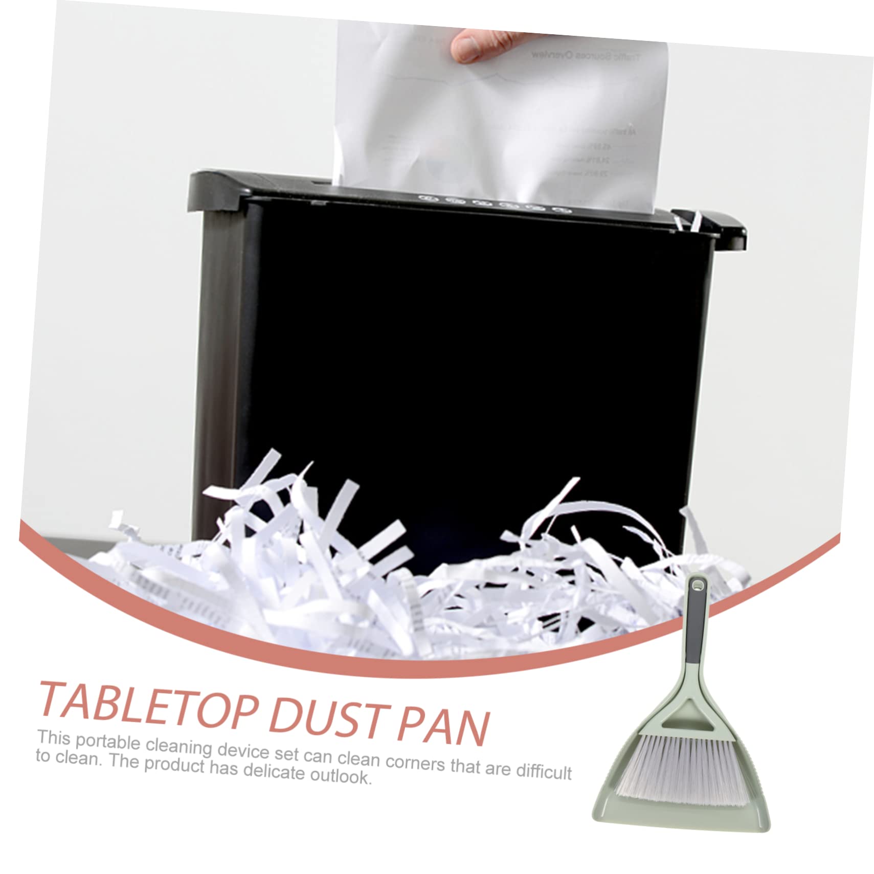 FOYTOKI 1 Set Set Broom Dustpan Combination Mini Toy Clean Dust Pan Small Hand Broom and Dustpan Desktop Broom Cleaning Broom and Dustpan Desk Cleaning Broom Small Broom Green Plastic