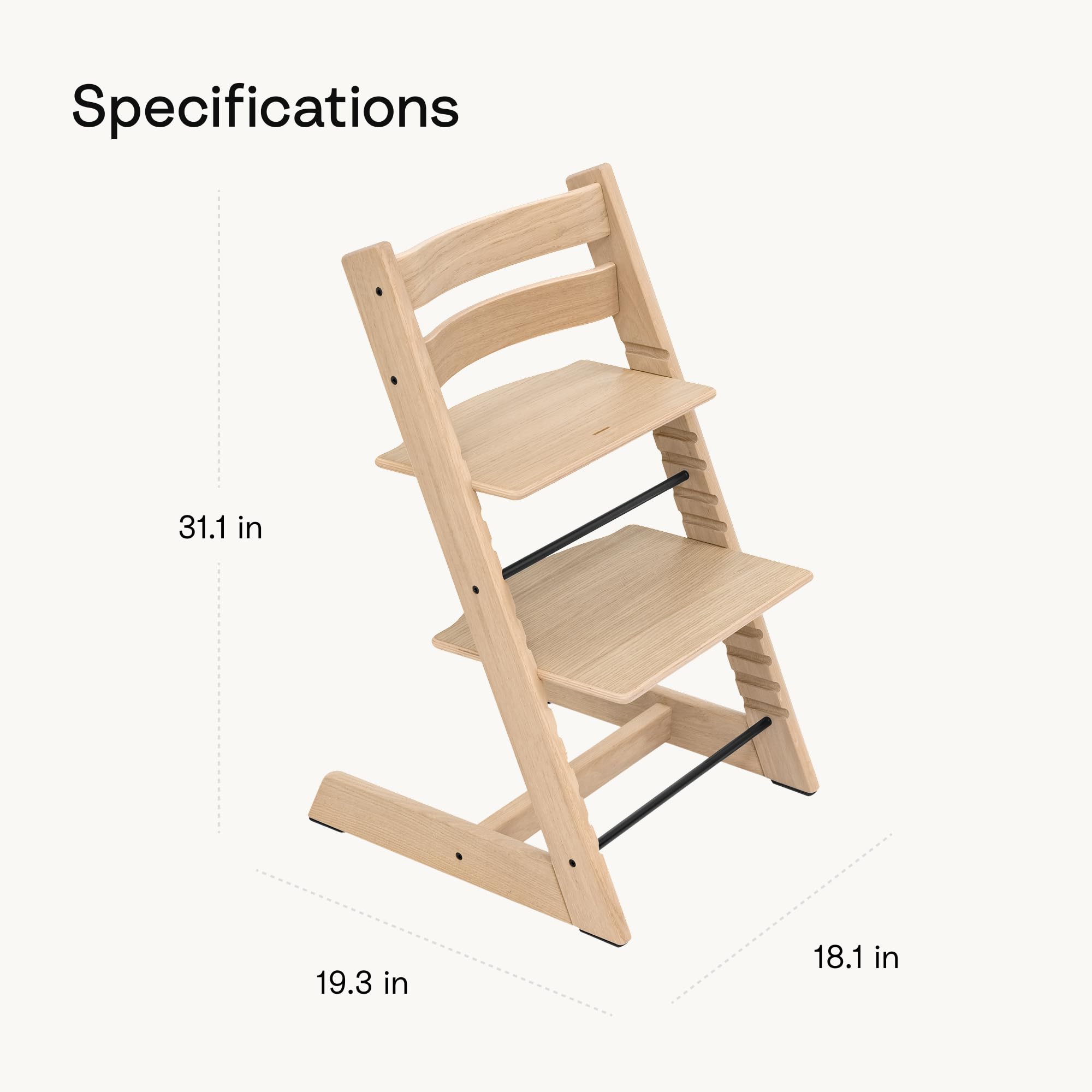 Amazon.com : Tripp Trapp by Stokke Adjustable Wooden Natural Baby