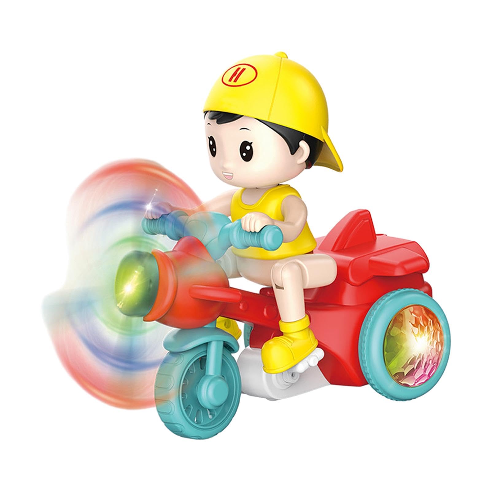 Elettrico Giocattolo Interattivo con Luci Musica Rotazione Divertente Educativo per Bambini Adatto a Compleanno Gioco Regalo Casa, Rosso