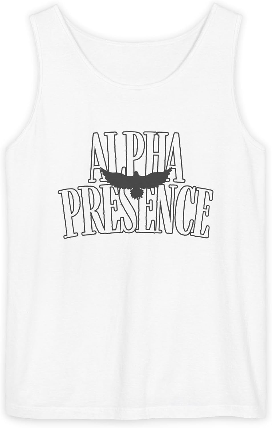 Alpha Presence Tank Top for Men Women - Bold Alpha Graphic Sleeveless Shirt - Gift