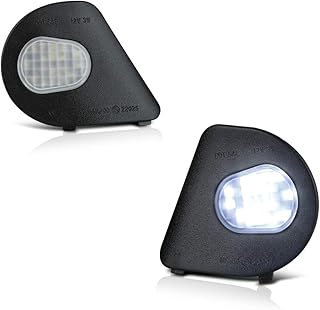 VIPMOTOZ Full LED Puddle Light Replacement For 2009-2018 Compatible with Dodge RAM 1500 2500 3500 Pickup Truck Under Side Towing Mirror Lamp, 2-Piece Driver & Passenger Side Set