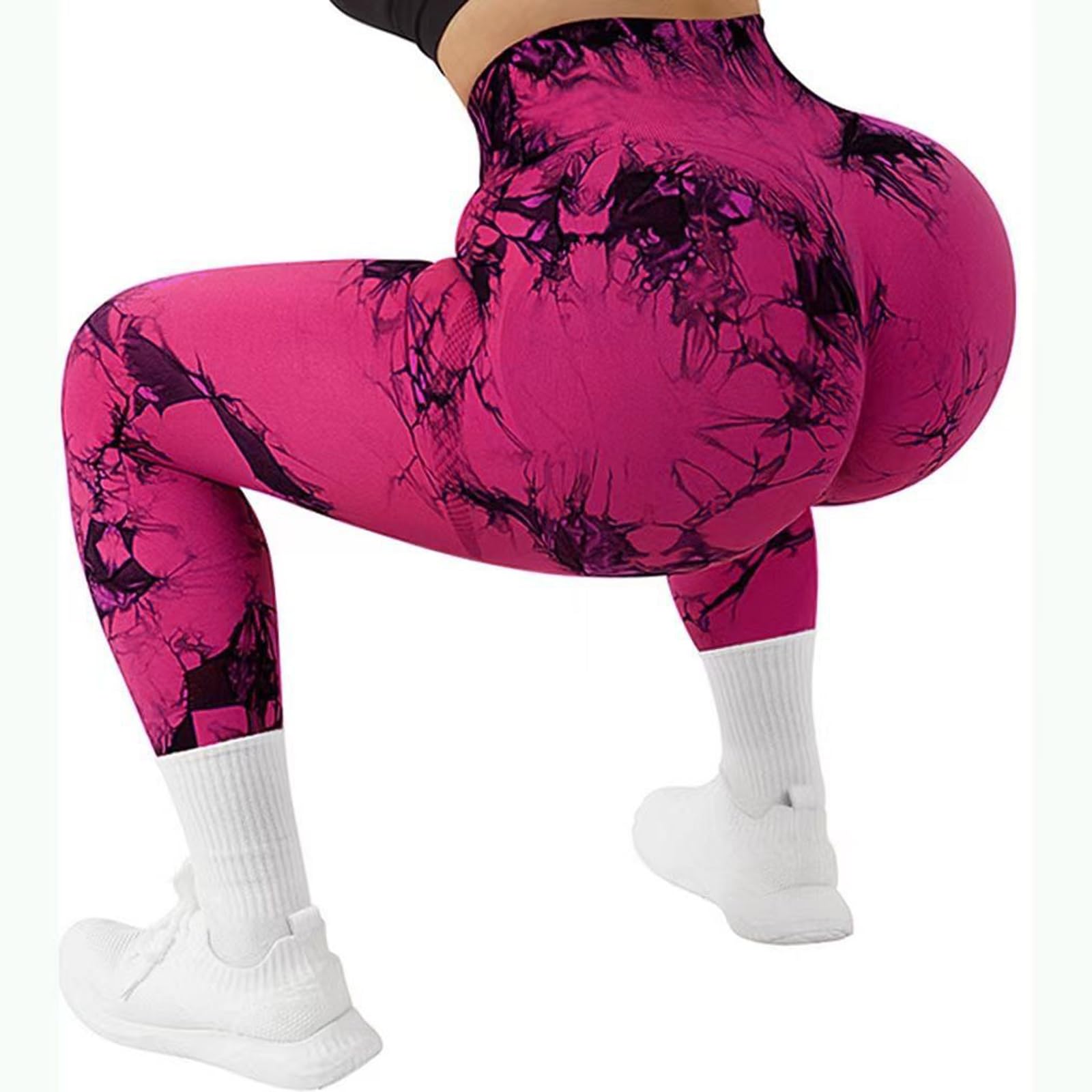 Merlvida Leggins Sportivi Donna Vita Alta Leggings Push Up Pantaloni Palestra Controllo della Pancia Anticellulite Pantacollant Opaco Elastici Tuta Collant Abbigliamento Sportivo Donna Yoga Fitness