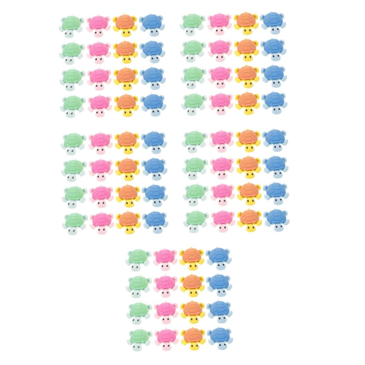 5 Sätze Cartoon-radiergummi Für Party Schildkröte Radiergummi Willkürlich Kreativer Schildkröten-radierer Neuheitseraser Schulwerter Radiergummis Masse Zufällige Farbe Stück * 5