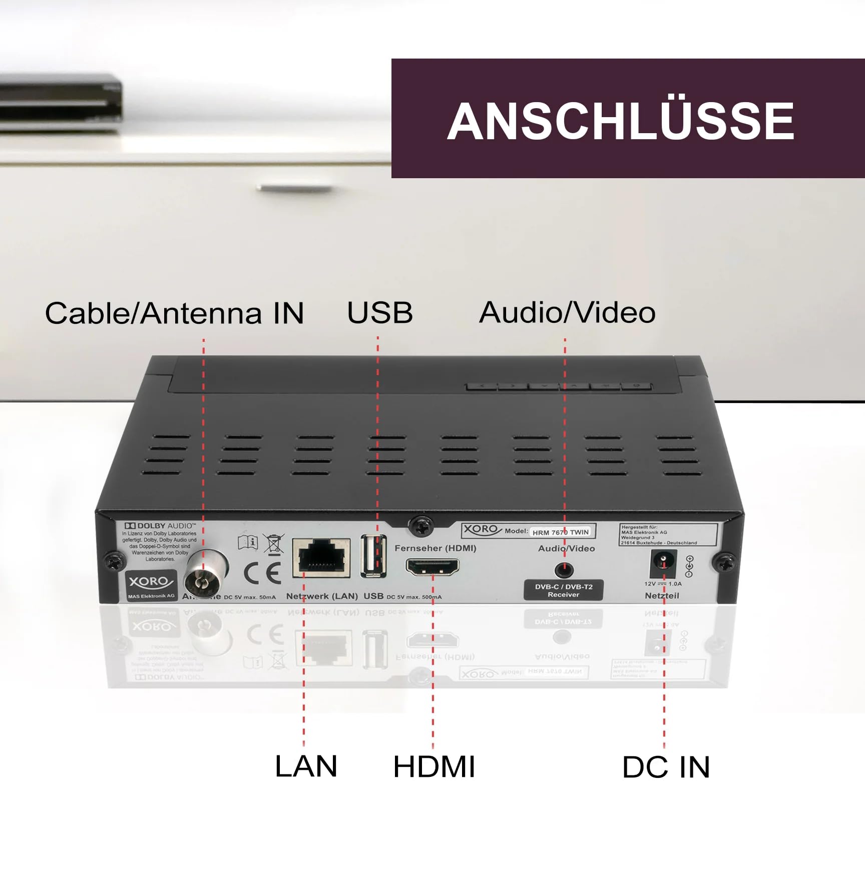 XORO HRM 7670 Twin DVB-C/DVB-T2 HD Receiver