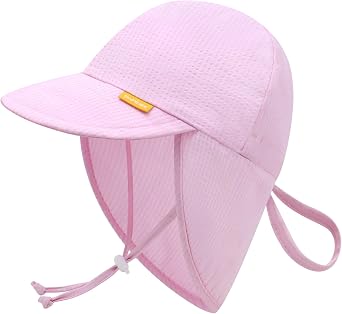 UPF50+ Baby Toddler Sun Hat with Neck Flap Summer Beach Hat 0-5T