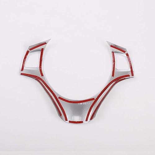 Miniatura 3 de YIWANG - Funda para volante de coche, de fibra de carbono, estilo ABS, cromada, para BMW Serie 1, 3, 5 puertas, M Sport Coupe E82, E87, E90, E93