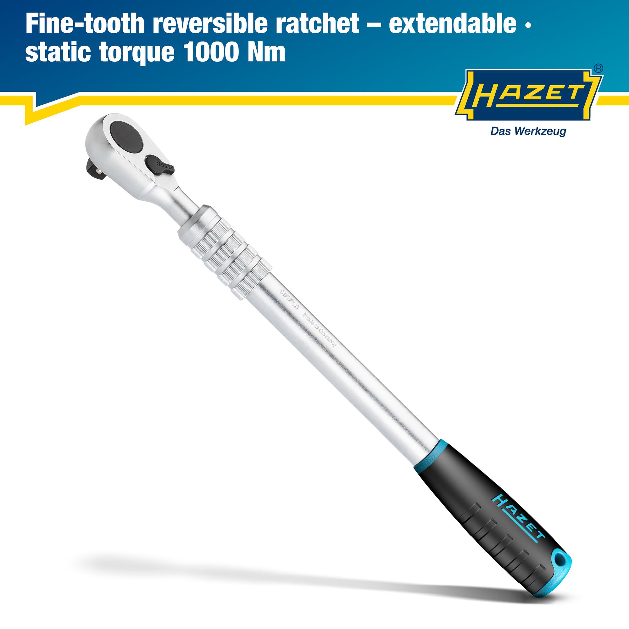 HAZET Hiper Fine-Tooth Reversible Ratchet 916HPLG I 12.5 Mm (1/2 