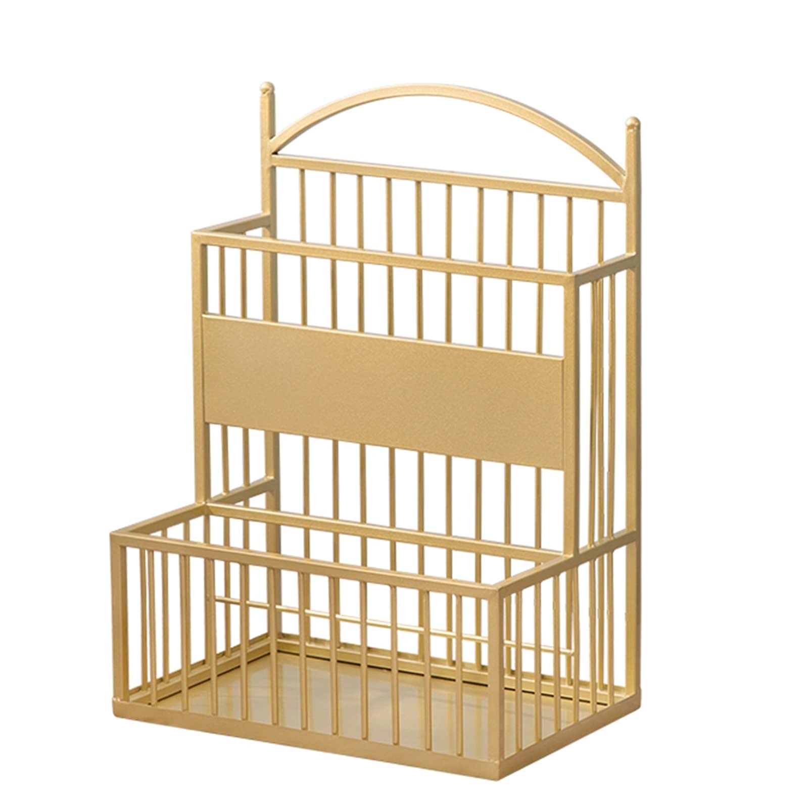 GHHVFEC Large Capacity Umbrella Holder with Drain Tray and Hook, Ideal for Hotel Entryway or Office, Stylish Gold Design, Dimensions: 36x25x60cm