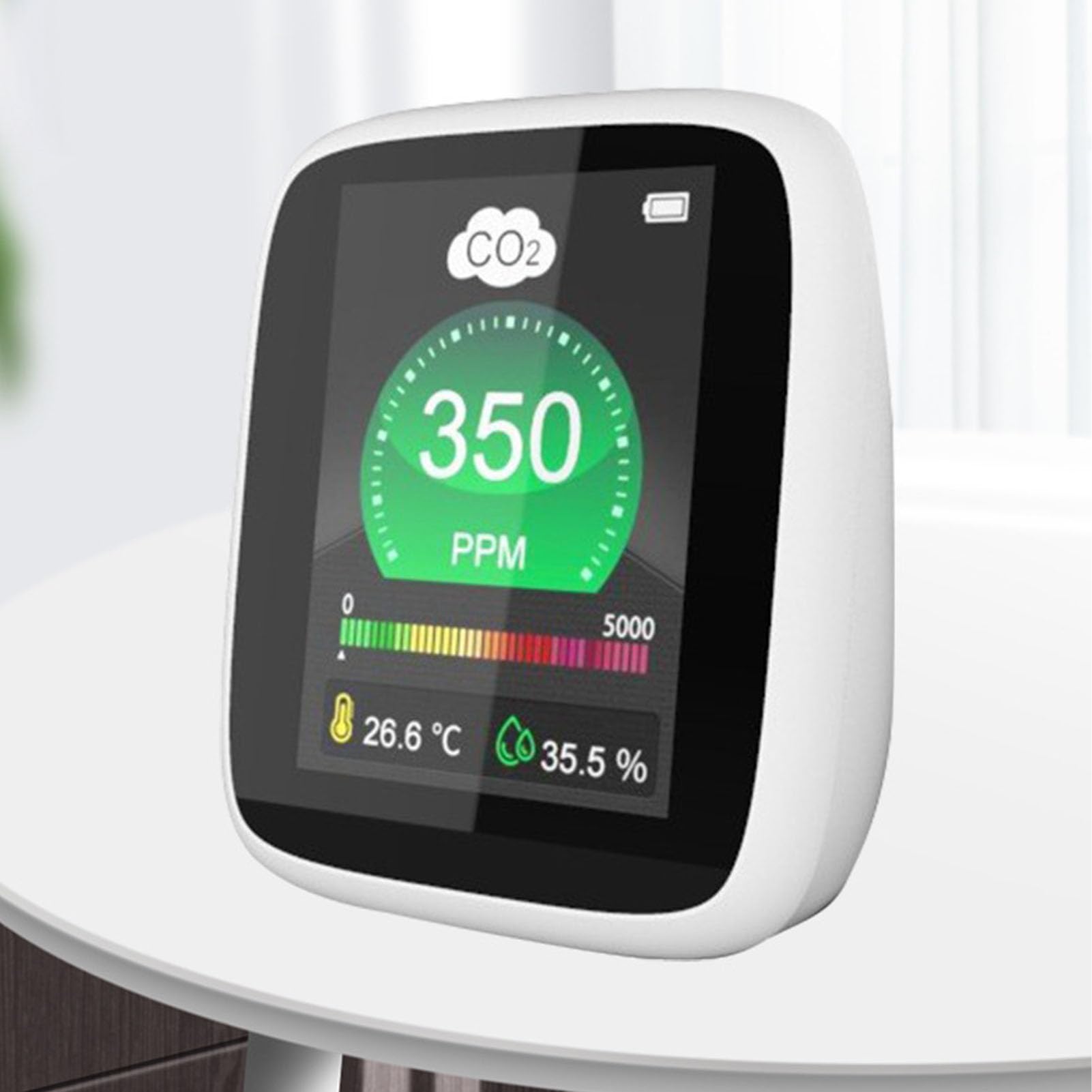 Generic Detector Portátil de Detección de Aire Inteligente, Medidor de CO2, Temperatura, Humedad, para Mejorar la Calidad del Aire