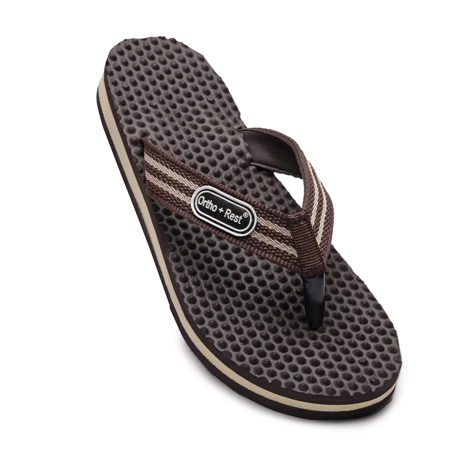 Ortho + Rest 100% Comfort Extra Soft Ortho Slippers for Men | Orthopedic Footwear | Casual Flip-Flops for Daily use (Brown, numeric_11) (B091N3CZNH) Amazon Price History, Amazon Price Tracker