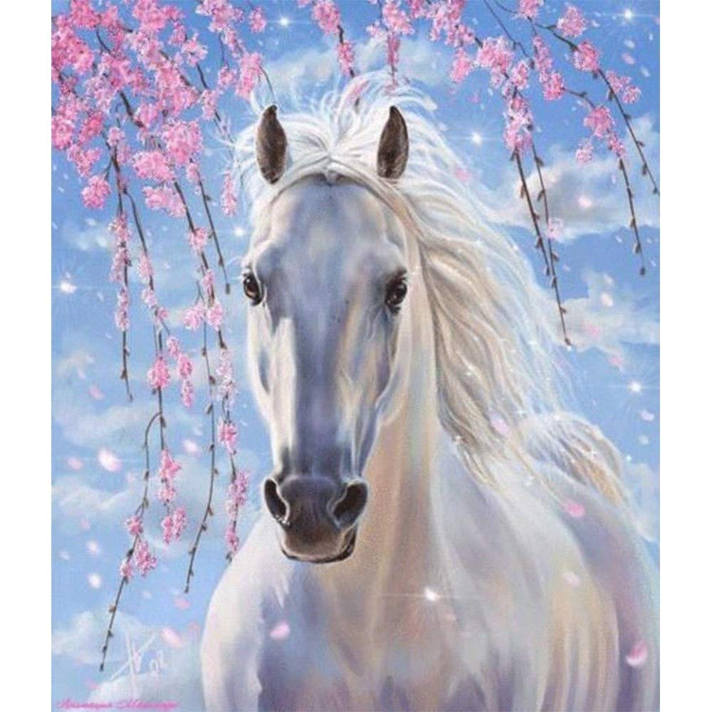 5D Diamond Painting Pferd 30x40cm - DIY Diamantbild Mit Strasssteinen Für Wanddekoration