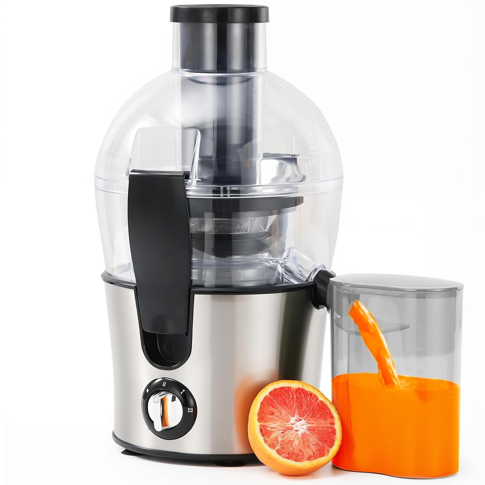 FHRKA 500W Centrifugal Juicers, 500ML Electric Juicer Machine,1000Ml Fruit Pomace Bucket Electric Orange Squeezer for Fruits Vegetables Home