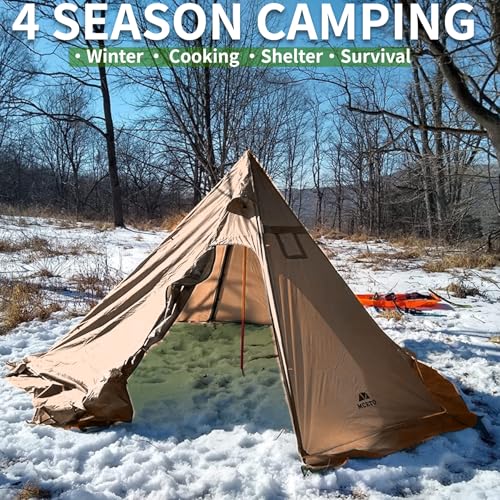 Carpa tipi portátil para camping invierno 1-4 personas miniatura 3