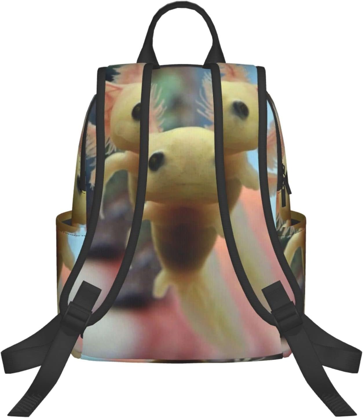 bassyil Cute Axolotl Backpack Bookbag Laptop Backpacks Multipurpose Daypack For Boys Girls School Men Women Picnic Travel Hiking - Image 6