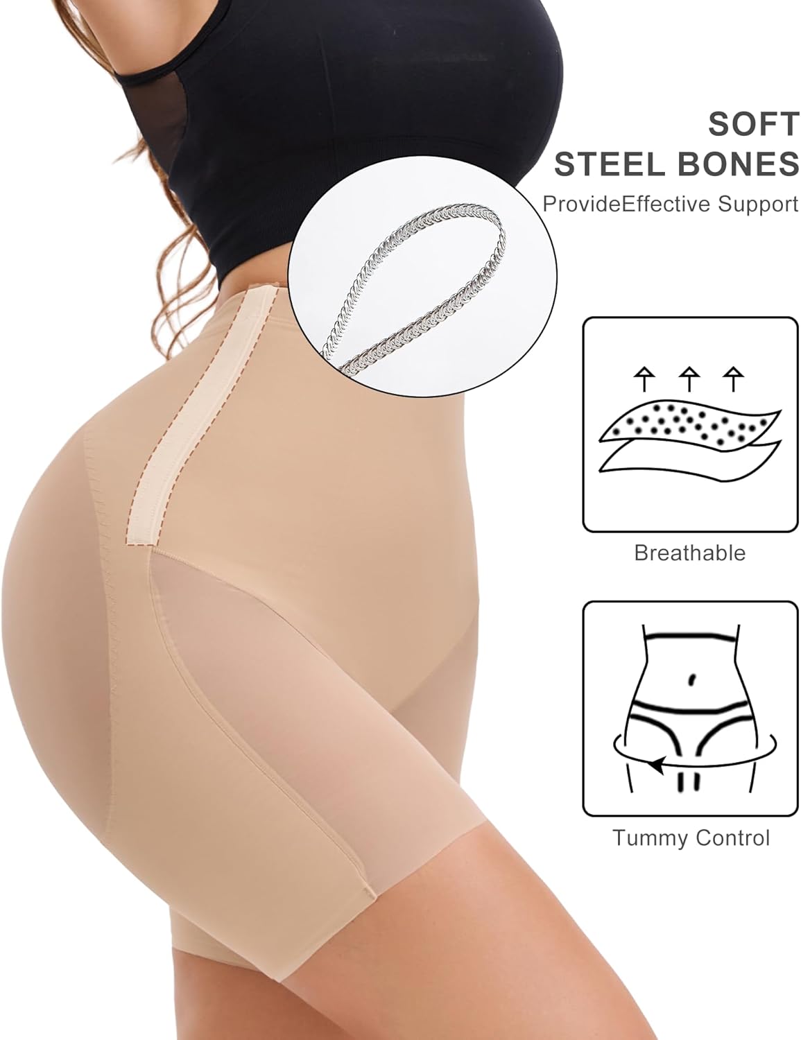 Shapewear Tummy Control Low Back Shorts Butt Lifting Body Shaper Panties Underwear