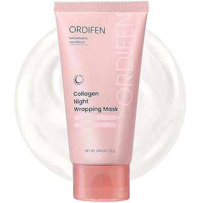 ORDIFEN Collagen Night Wrapping Mask for Glowing Skin, Overnight Wrapping Peel Off Facial Mask for Elasticity Hydration (Collagen Wrapping Mask)