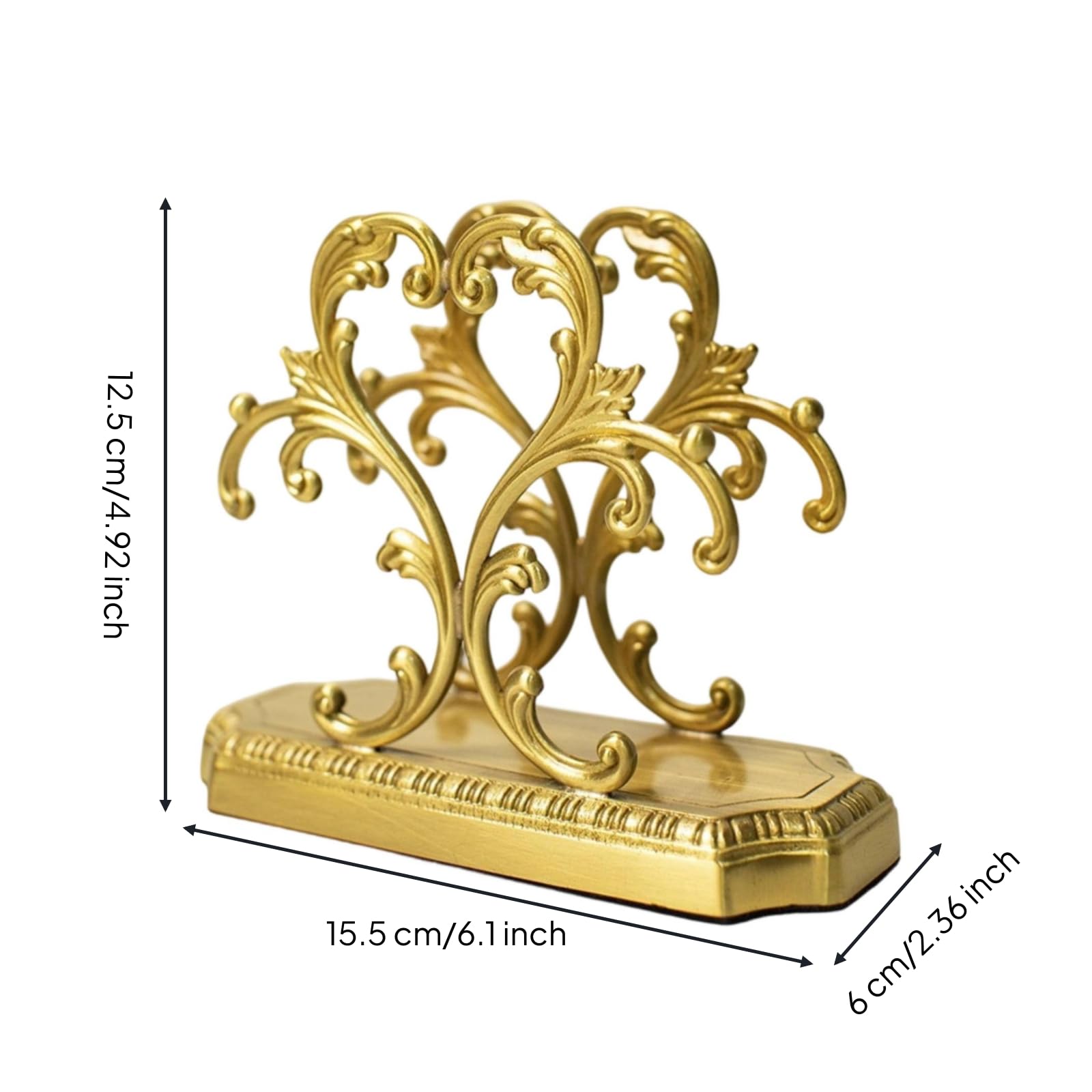 Gralara Servilletero Mesa Ornamental Servilletero con Diseño Perforado Soporte para Hoteles