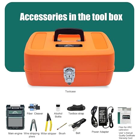 6 Motor Automatic Intelligent FTTH Fiber Fusion Splicer, 5 Inch LCD Screen SM&MM Fiber Optical Welding Splicing Machine Kit, Splicing 5S Heating 15S fusionadora de fibra optica(AI-6A+)