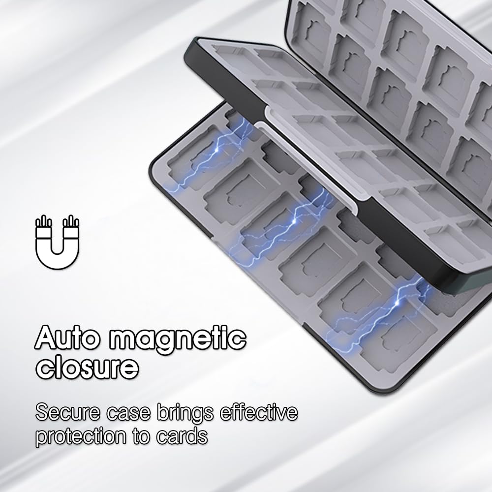 PERFECTSIGHT 48 Switch Game Card Case for Nintendo Switch 2 2025/ OLED/ Lite, Cute 48 Game Holder Cartridge Case for Game Cards and SD Cards, Kawaii Portable Compact Storage Box, Game Console - Image 4