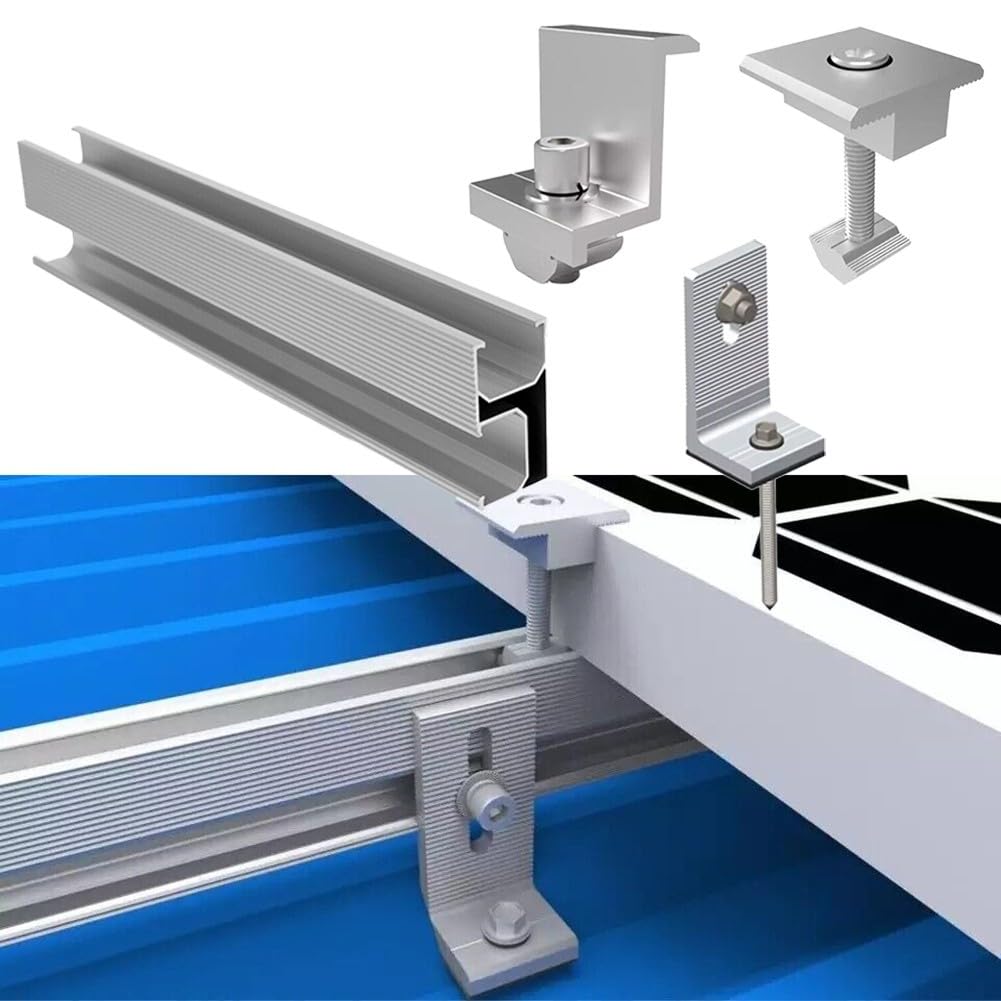 PV profile Alu mounting rail for Solar Panel Installation, Flat Roof, Metal Roof Easy and Quick Installation (For 3 solar panel 30mm)