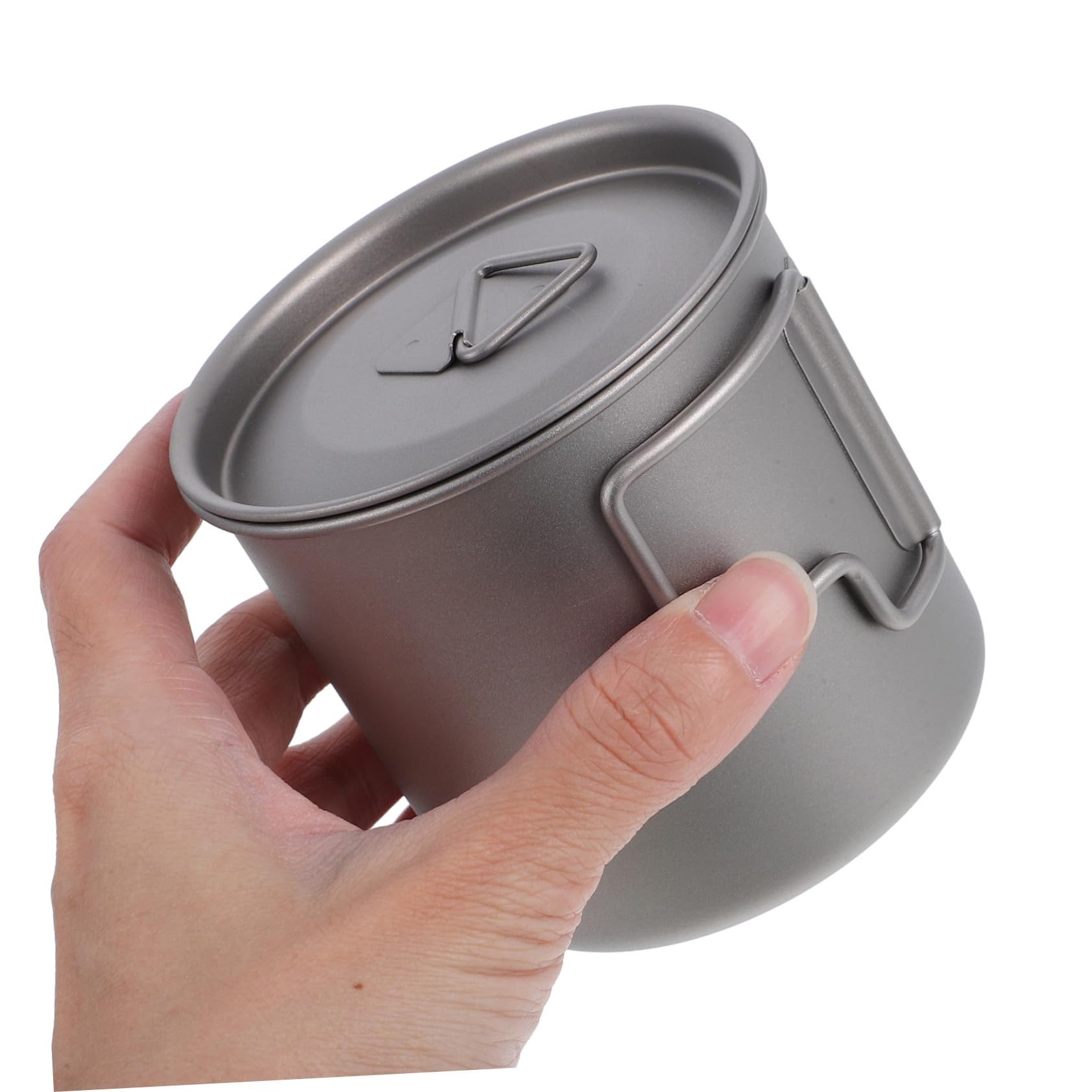 VALICLUD Faltbarer Titan-kaffeebecher mit Deckel Campingbecher als Teebecher mit Sieb Tragbares Kochgeschirr für Outdoor-aktivitäten Wie Wandern und Reisen