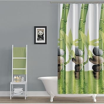 Tropik Home Duş Perdesi Seti 12 Adet C Halka Hediyeli Banyo Perdesi-banyo
