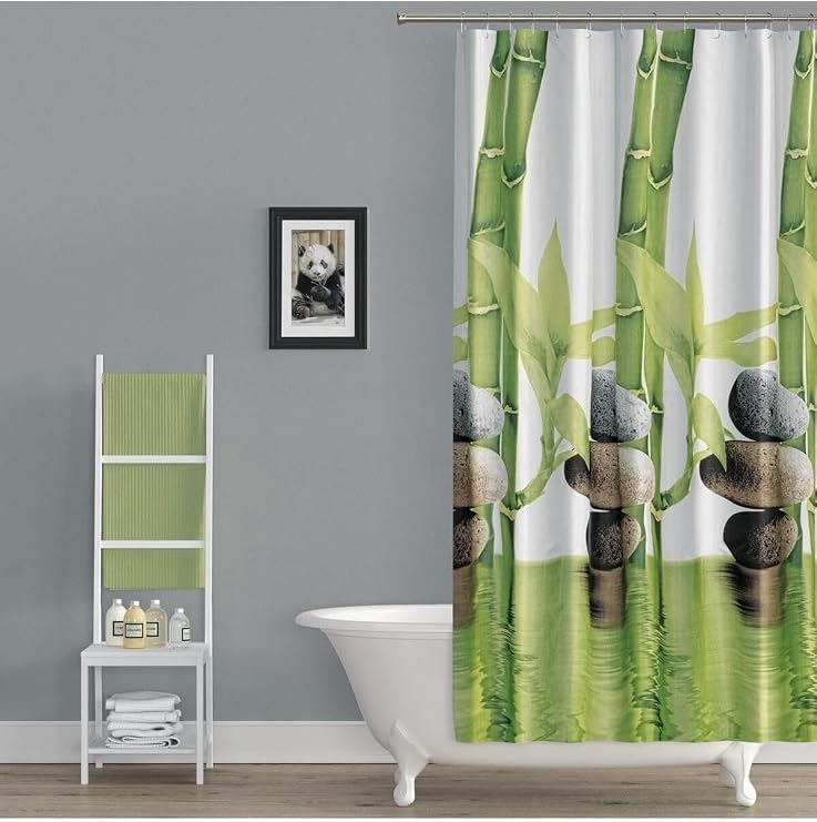 Tropik Home Duş Perdesi Seti 12 Adet C Halka Hediyeli Banyo Perdesi-banyo