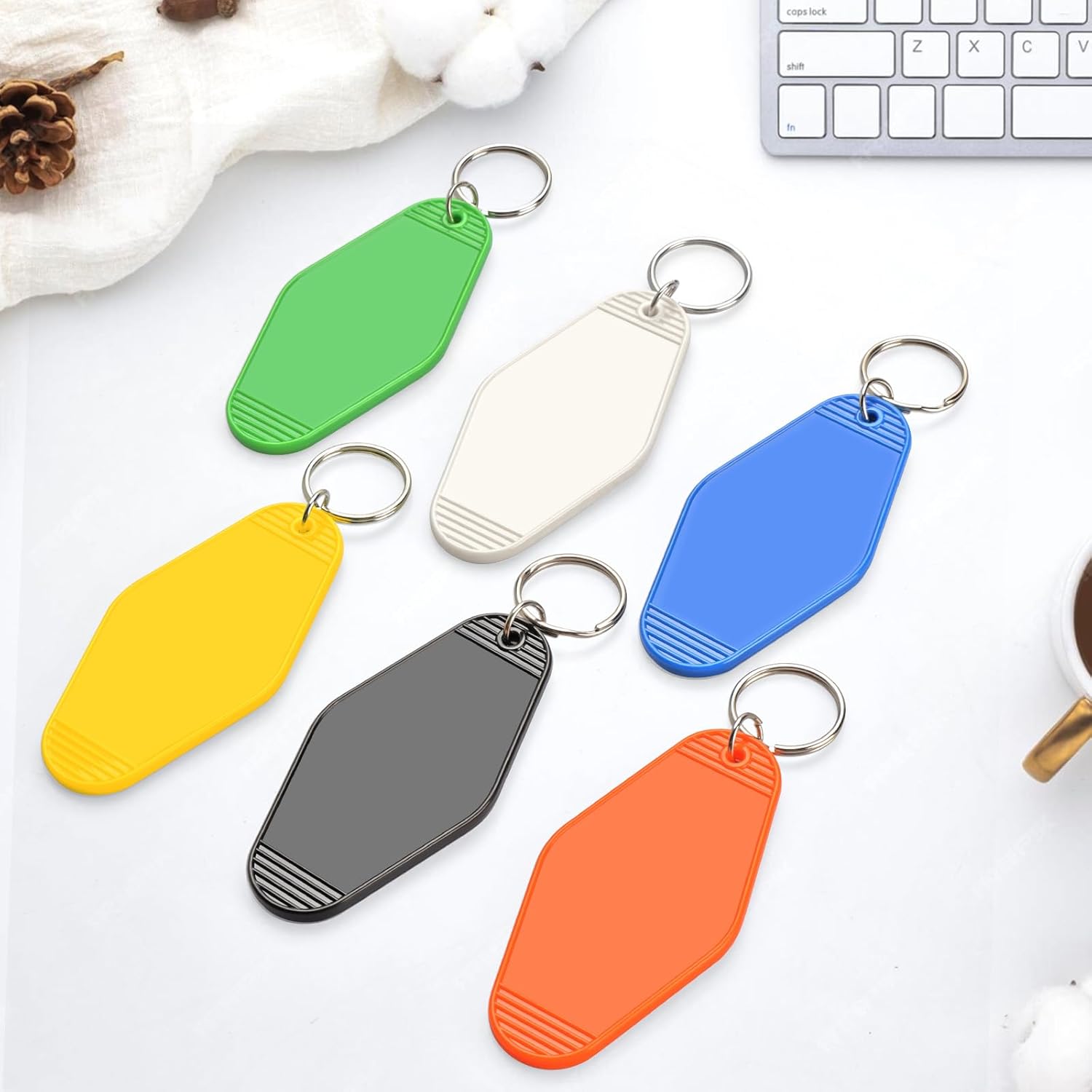 100 Pack Custom Hotel Motel Keychains, Personalized Key Tags with Your logo and Text, as Company Promotional Gifts Bulk - Image 5
