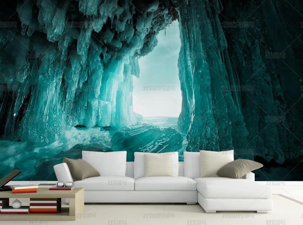 Papier peint intissé glacier poster géant mural 300x210 cm décor salon