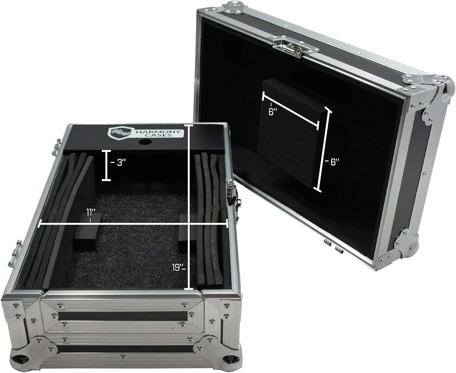 Harmony Audio HC10MIX Flight DJ Road Travel Custom Case Compatible with Universal 10" Mixer