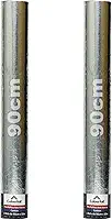 Kit 2 Manta Asfáltica Adesiva Multiuso Metalizada 90cmx10m Auto Colante Vedação para Telhados Calhas Rufos Alta Resistência e Durabilidade Vazamentos Vedação Refletiva Aluminizada Rolo Fita